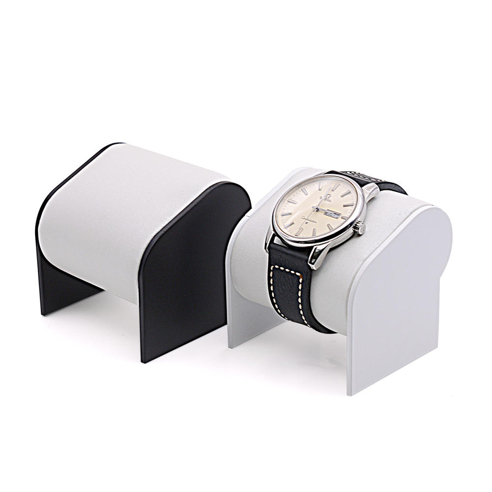 Black Watch Stand Multi-Tiered Pvc White Watch Display Display Stand for Retail Showroom Collector Merchandising Exhibition. 