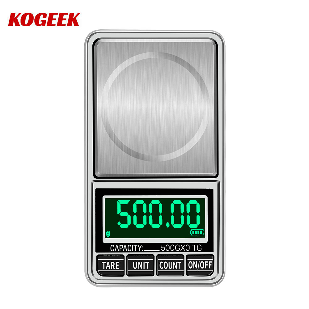 KOGEEK Portable Digital Scale Gold Scale Mini Pocket Digital Scale Professional Accurate Electronic Scale Precision 500g/0.1g DH-938C. 