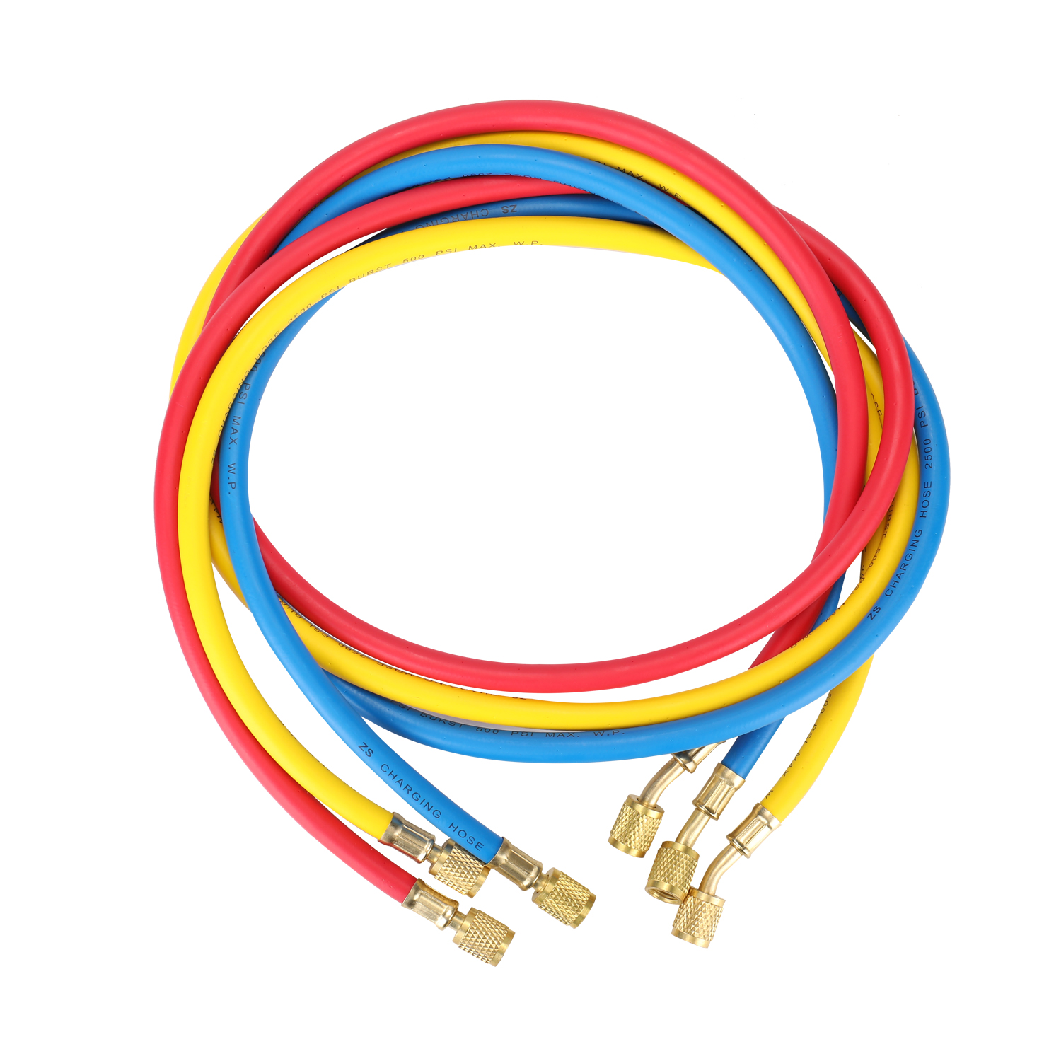 KOGEEK Manifold Dual Gauges Set Refrigeration Equipment Pressure Measuring Tool Kit with 3 Recharge Hoses. 