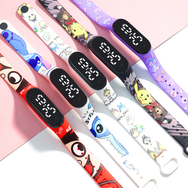 Dragon Ball, LED Fashionable Digital Goku Watch Waterproof Bracelet 2024 Collection. 