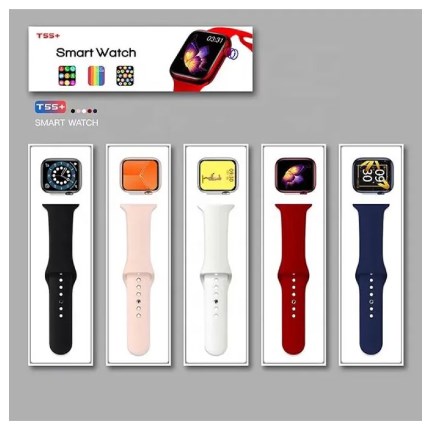 Rectangular T55 Plus Smartwatch T55 Plus Smart Watch Bluetooth Call / T55+ Smart Watch Crown Working - Smart Watch. 