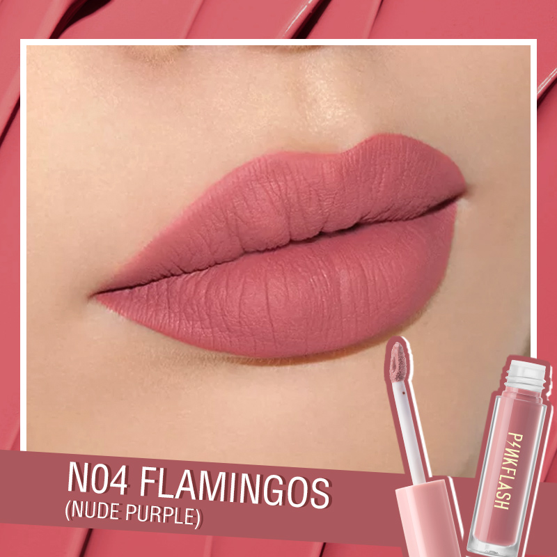 PINKFLASH Melting Matte Waterproof Lipcream - N04 Flamingos (PF-L01). 