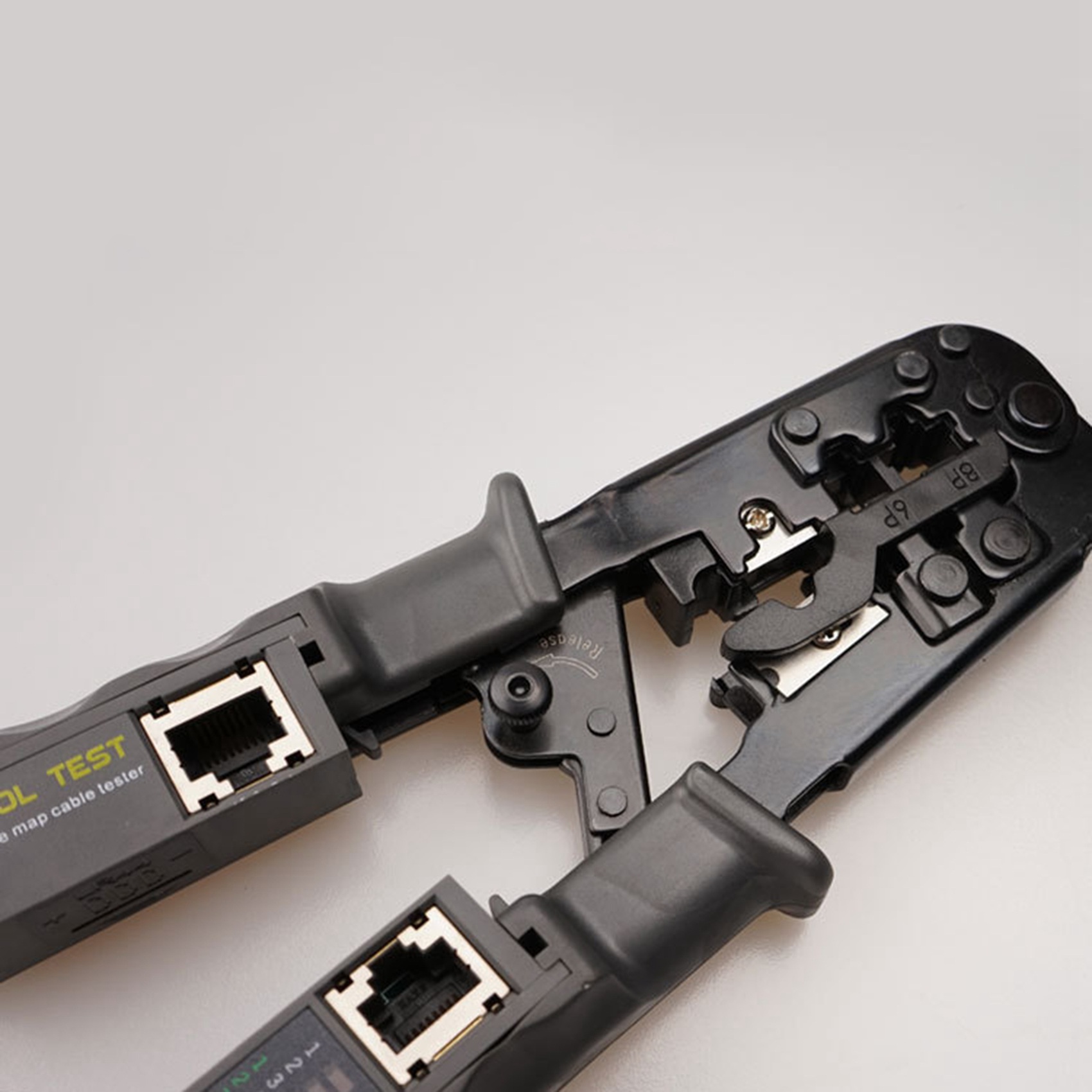 RJ45 Network Cable Crimper Cable Tester Ratchet Tool 8P 6P 4P Tester for RJ45/RJ12/RJ11 Tester Stripper. 