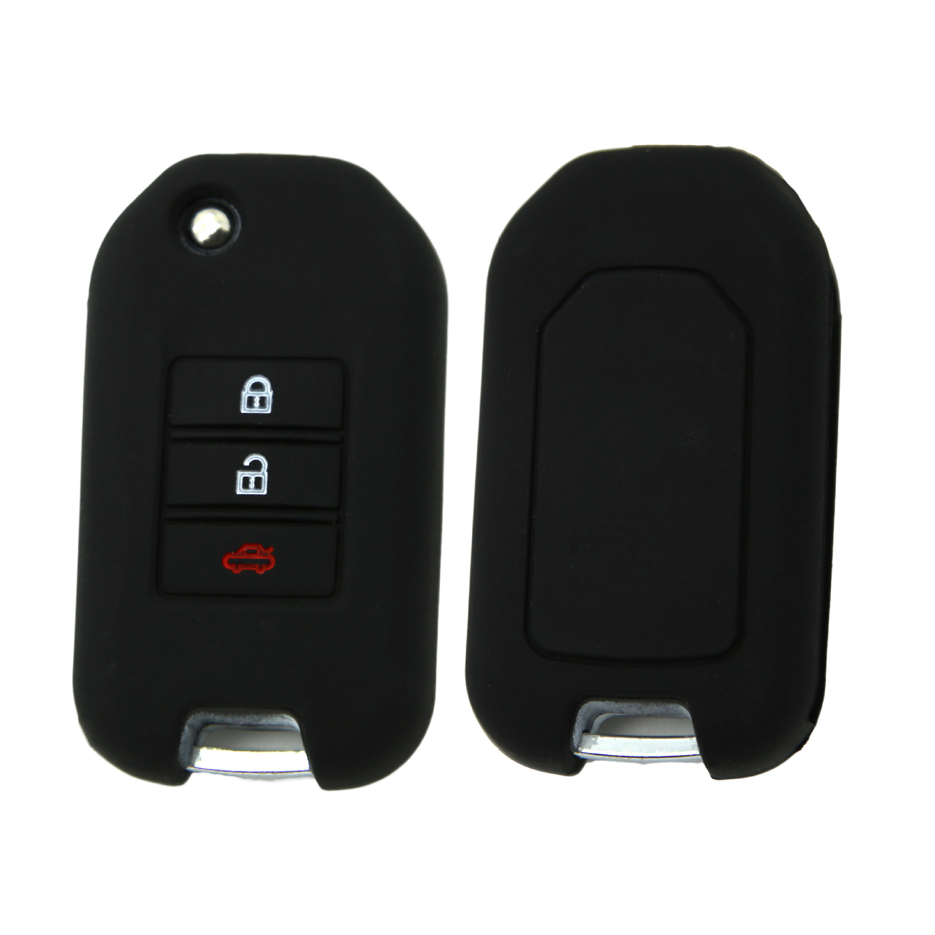 Suitable for Honda car key case Civic 8th generation Accord 9th generation smart remote control package anti-theft soft rubber lock key shell. 