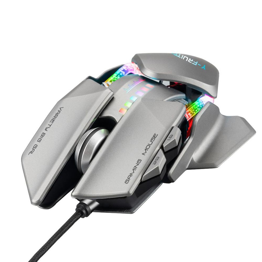 M8 Mechanical USB Wired Gaming Mouse Macro Definition Breathing RGB Light Lightweight Ergonomics Ultra Low Latency Water Cooled. 