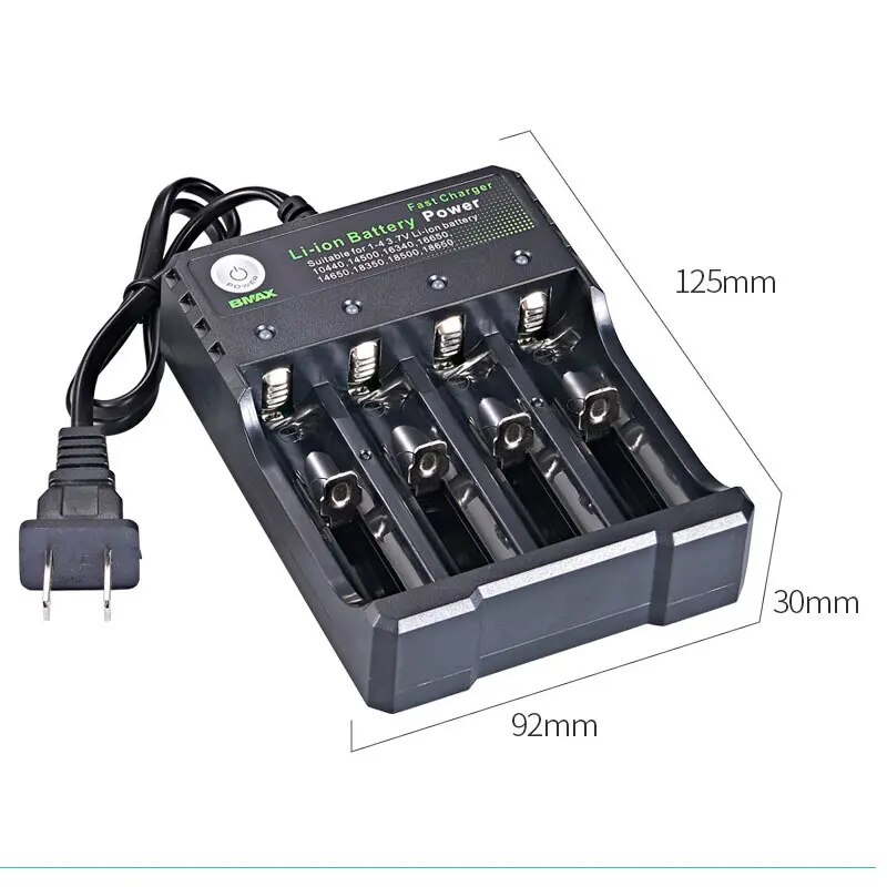 18650 Li-ion Battery Charger 4 Slots AC 110V 220V EU/US Dual For 18650 Charging 3.7V 4.2V Rechargeable Charge for 18500. 