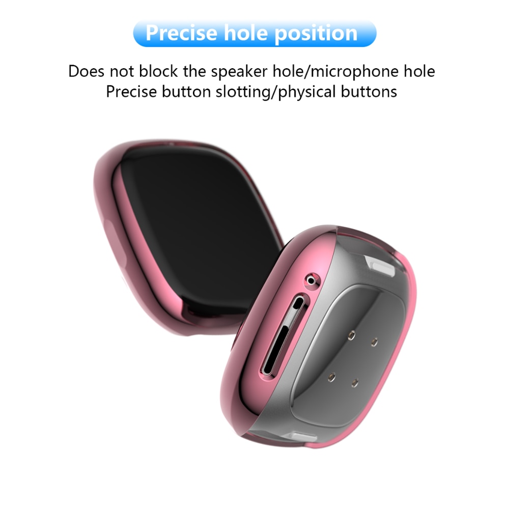 【Golven Toy】 2023 BEHUA Soft Tpu Case for Fitbit versa 3 / Sense Waterproof Watch cases Cover Screen Protector Full Waterproof Protective Shell. 
