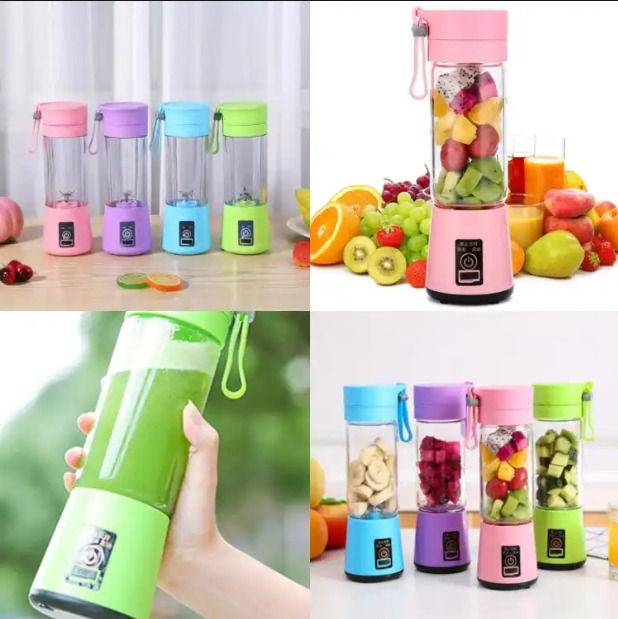 Mini Portable and Rechargeable 380ml Juice Blender Model : HM-03. 