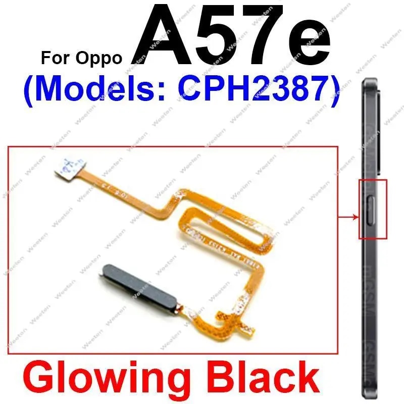 Fingerprint Sensor Flex Cable For OPPO A56 A56S A57 A57e A57S 4G 5G Touch Power Buttons Finger Print Sensor Flex Ribbon Parts. 