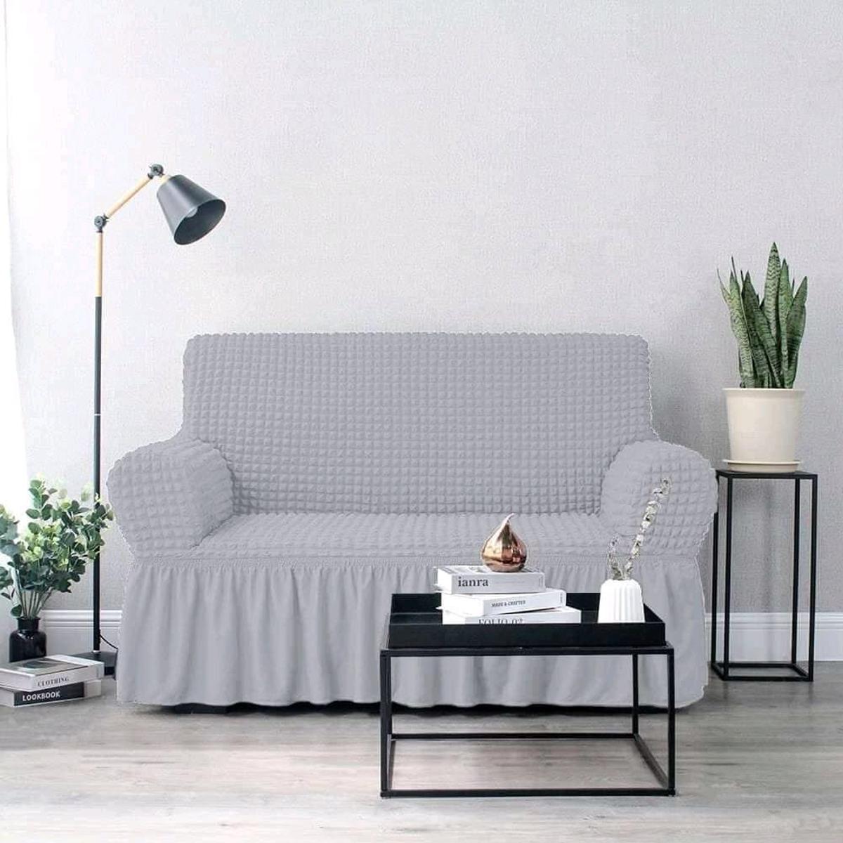 Silver Grey Color Turkey stretchable Sofa Cover 1 Seat