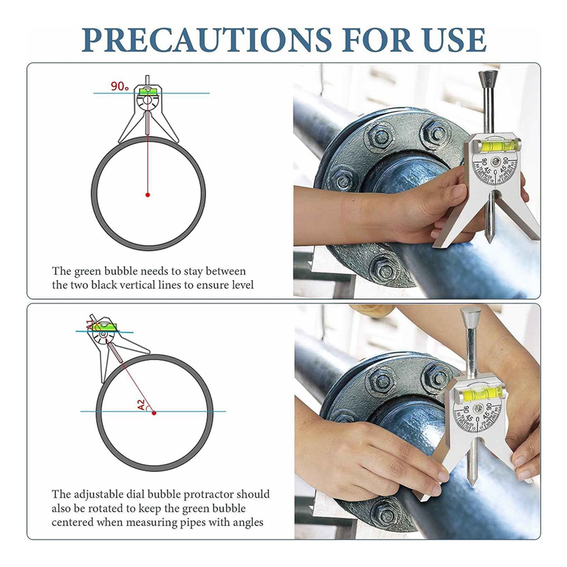Pipe Center Finder With Centering Head For Measure Pipe Diameter Over 0.5Inch And Up Pipe Center Punch Level Reusable Durable Easy To Use. 