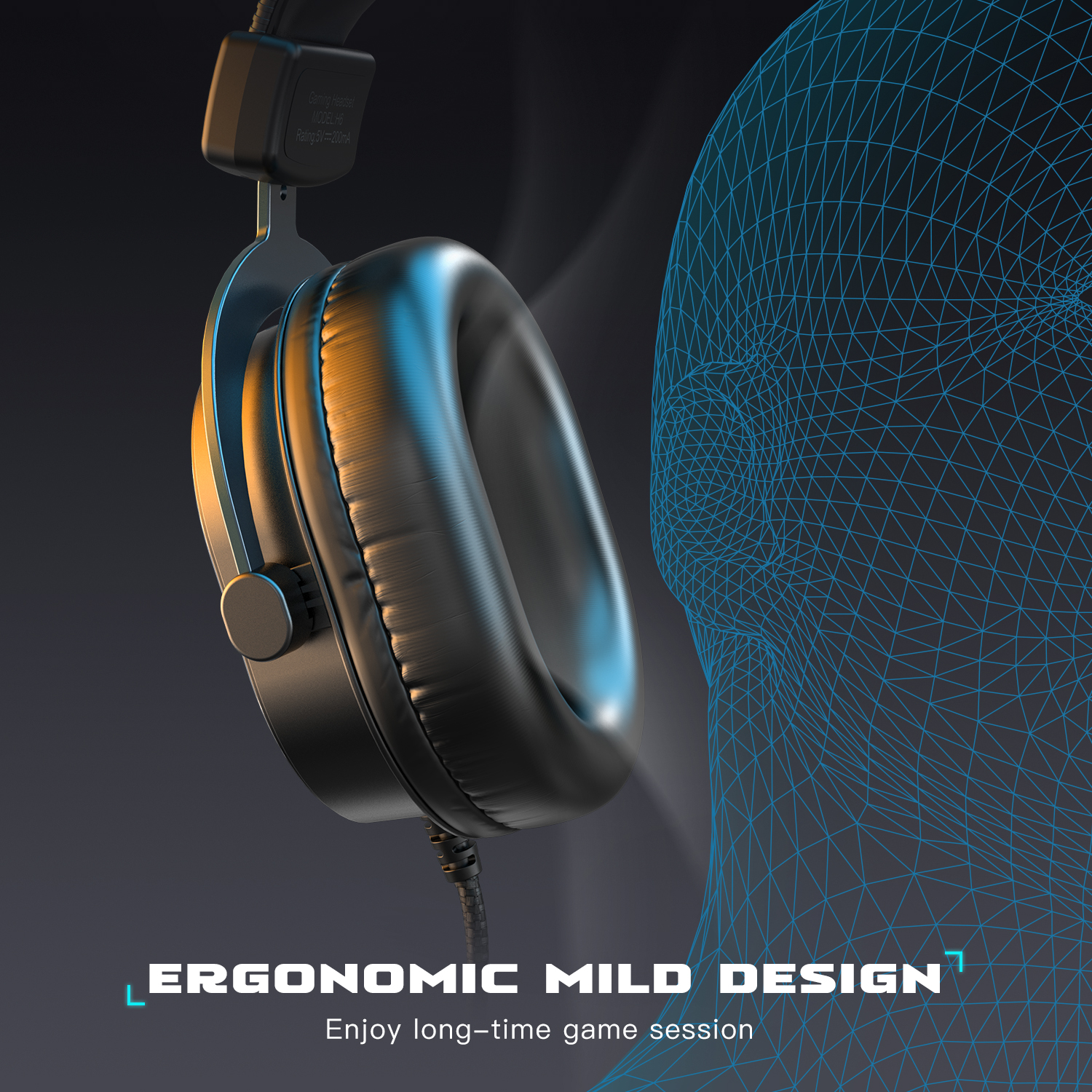 FIFINE USB Gaming Headset with 7.1 Surround Sound/Line Control/3EQ Mode,RGB Over-ear Headphone with Mic for PC,PS5 Ampligame-H6. 