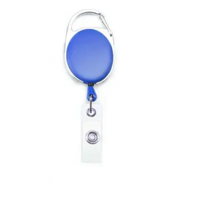 1 PC Retractable Badge Reel Holder Clip on ID Card Holder - Blue