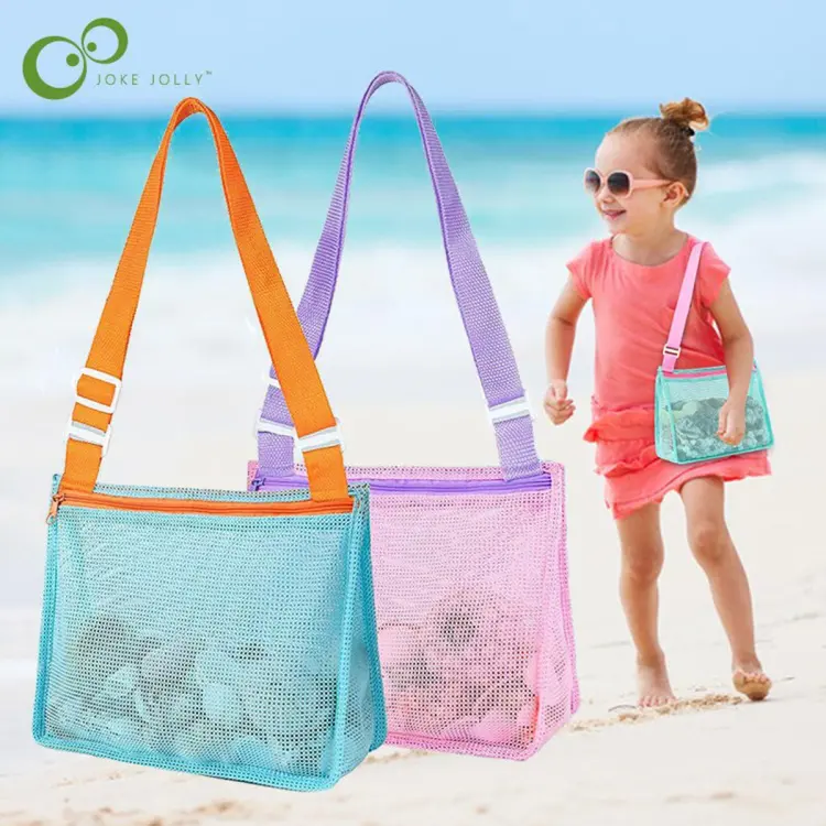 Mesh beach bag hot sale for sand toys