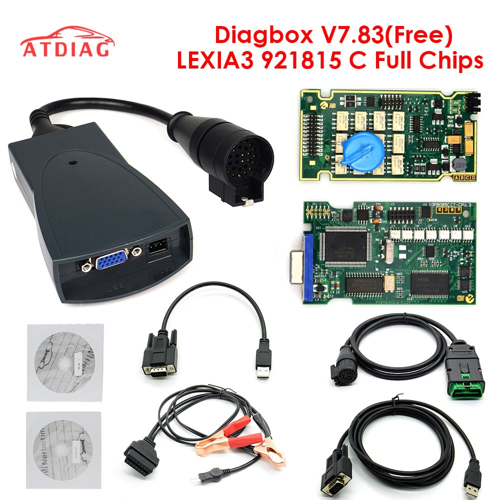 Lexia 3 PP2000 Full C Diagbox V7.83 with Firmware 921815C Lexia3 V48/V25 For Citroen for Peugeot OBDII diagnostic-tool. 