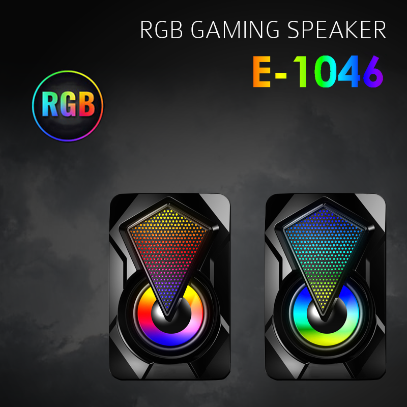 E-1046 Rgb Gaming Speaker For Pc Laptop - Elevate Gaming Experience With Immersive Sound Of E-1046 Rgb Gaming Speaker