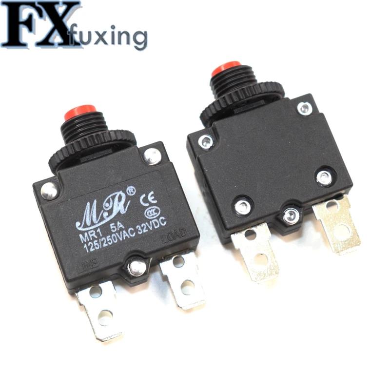 MR1 2A 3A 5A 6A 7A 8A 10A 15A 20A Circuit Breaker Overload Protector Switch Fuse Overload Overcurrent ST-1 Reset Insurance WP-01. 