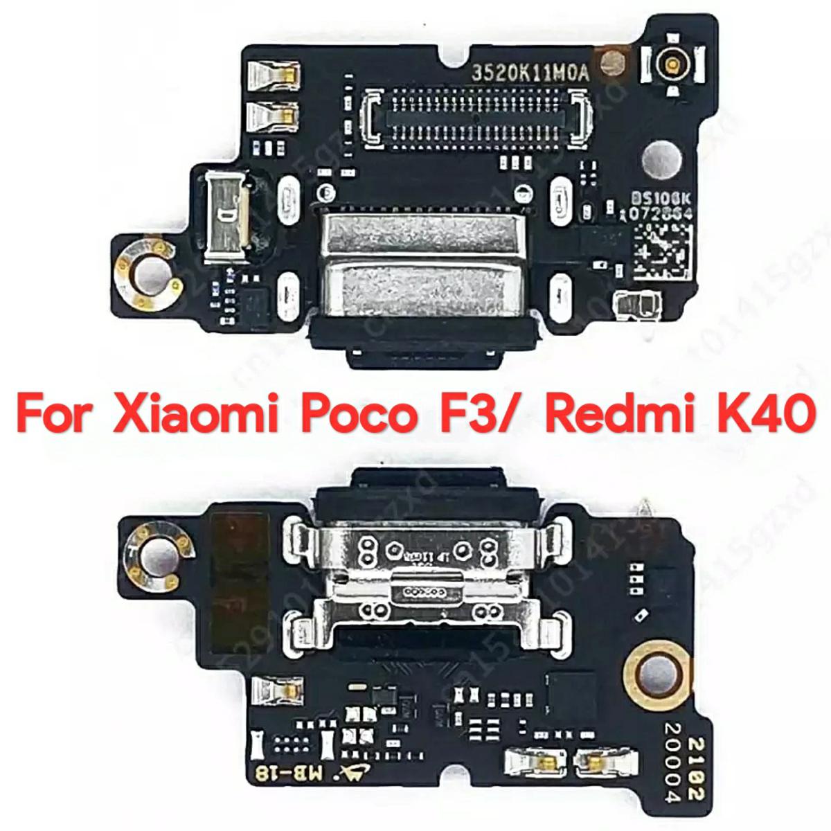 Flex Charging Port For Xiaomi Mi Poco F3 Redmi K40 Charge Board USB PCB Ribbon Dock Connector Flex Replacement Spare Parts