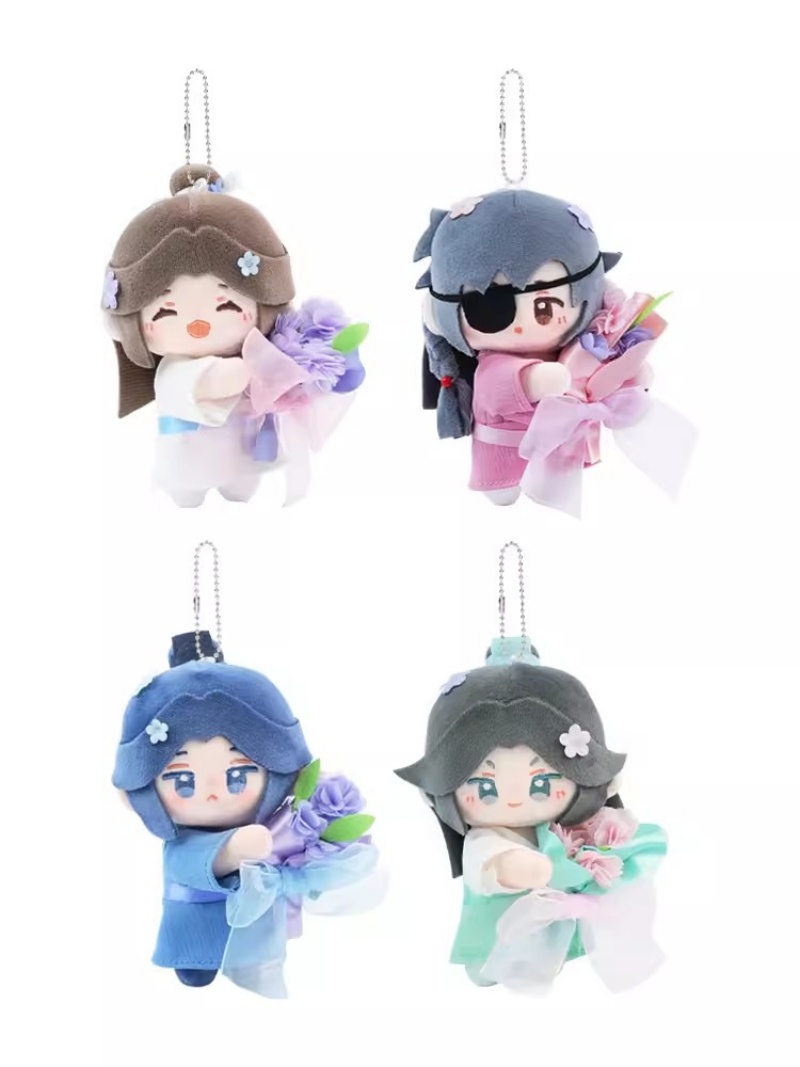 Yuri Anime Tian Guan Ci Fu TGCF Original Hua Cheng Xie Lian Feng Shi Ling Wen 12cm Plush Doll Toy Clothes Cosplay Cute C. 