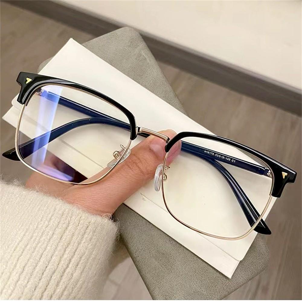 Square Frame Eyeglasses Lightweight Computer Glasses Blue Light Glasses for Computer Use Gaming Reading Women and Men Digital Devices. 