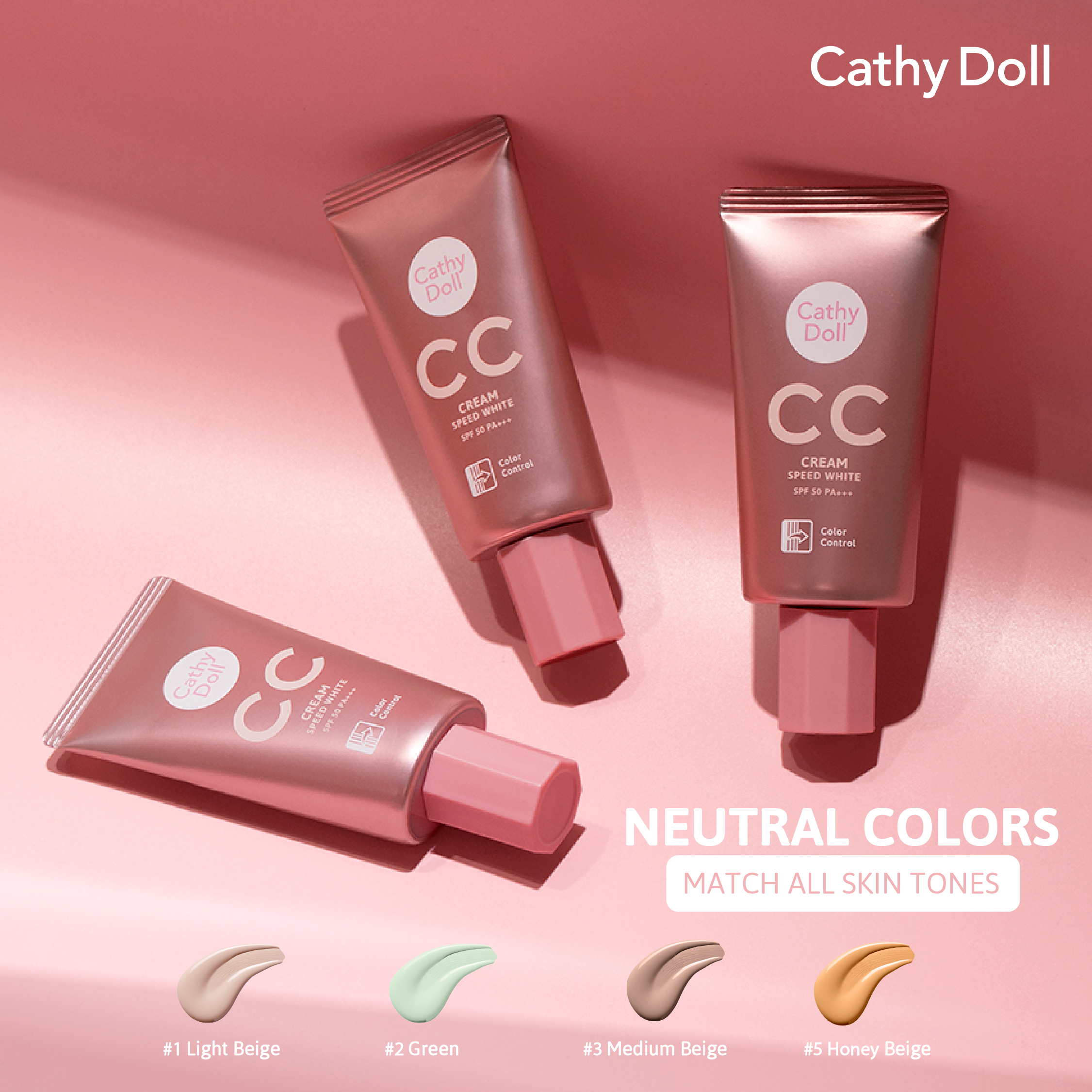CC Cream SPF50 PA+++ 50ml Cathy Doll (M) Speed White Shade 2 Green. 