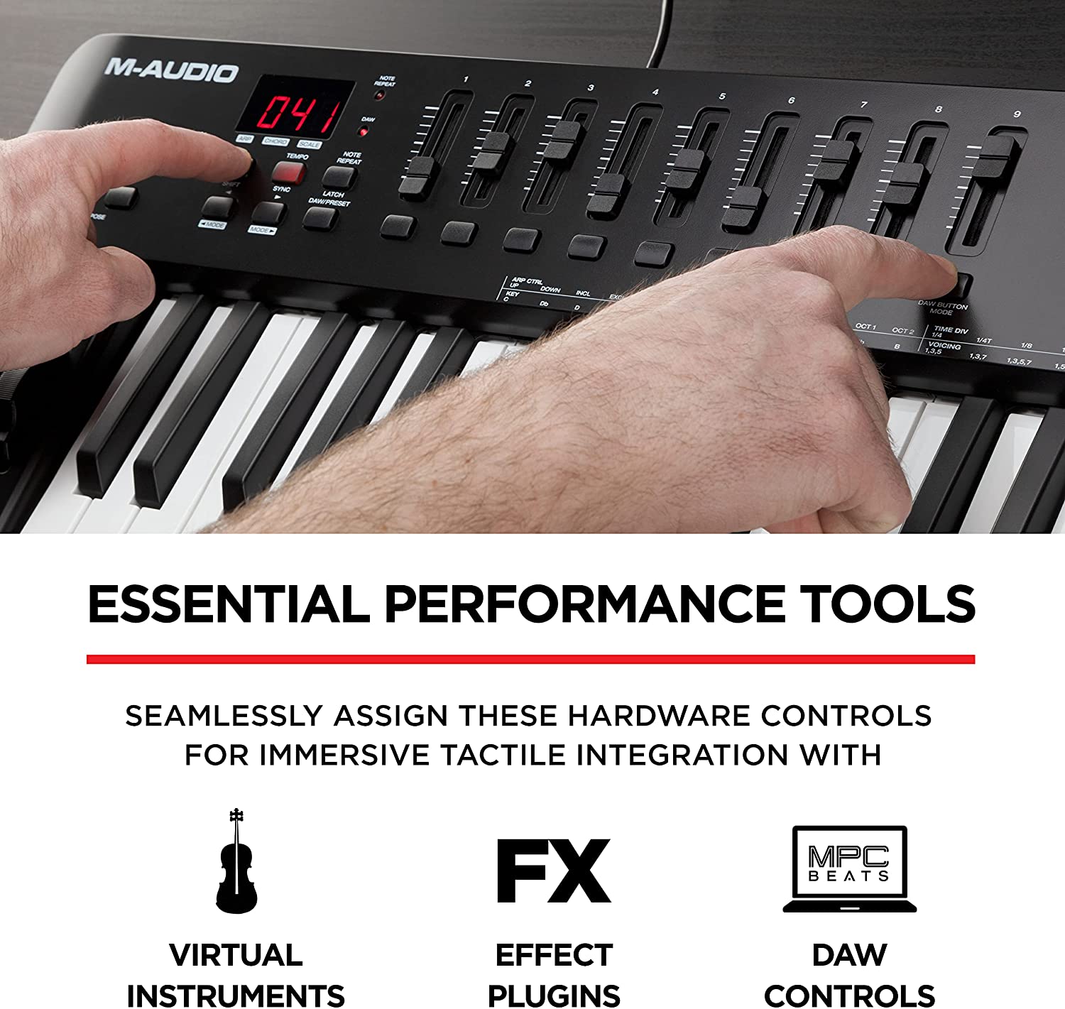 M-Audio Oxygen 49 (MKV)b 49 Key USB MIDI Keyboard Controller With Beat Pads, Smart Chord & Scale Modes,. 
