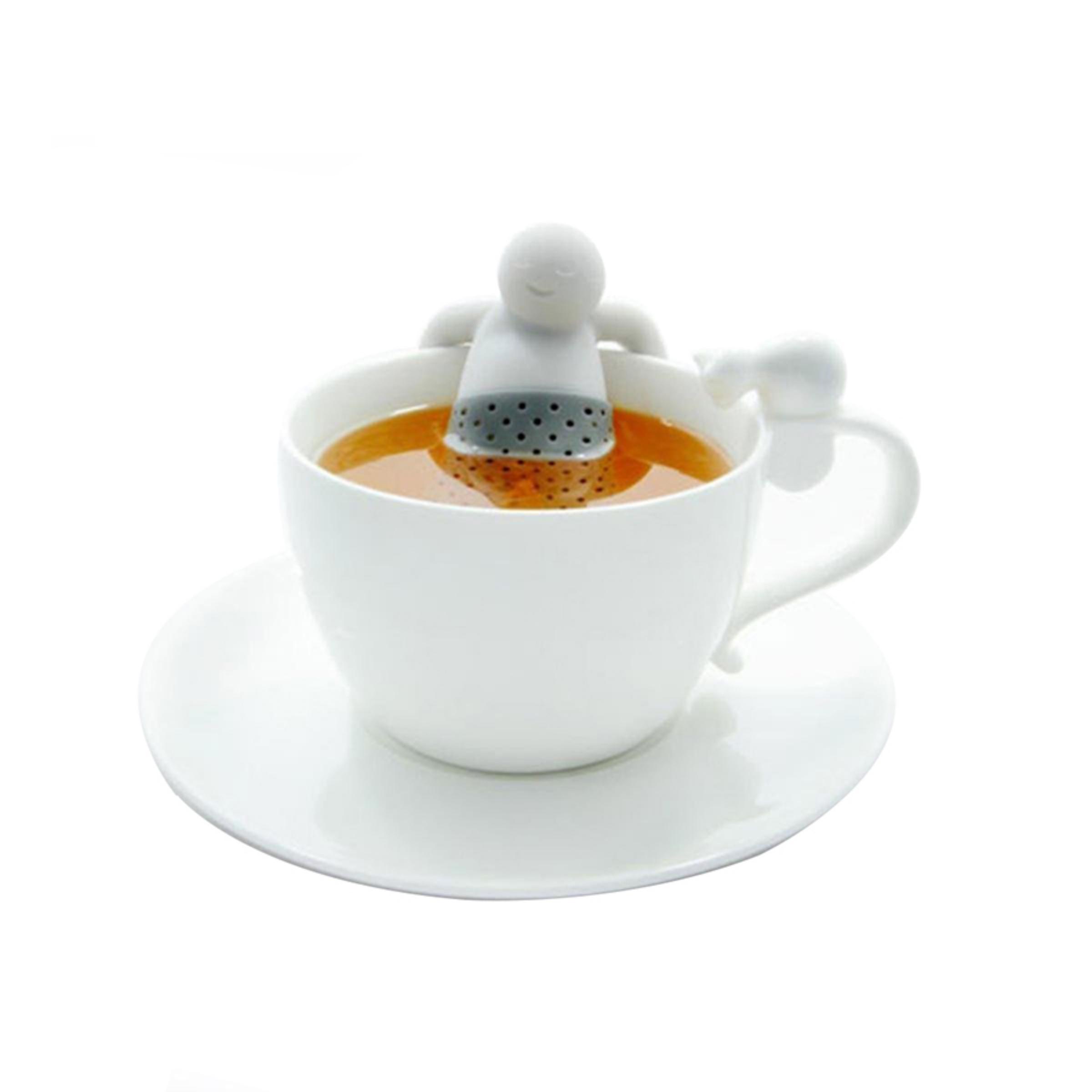 Mr Tea Unique Cute Tea Strainer Silicone Tea Infuser Interesting Life Partner Filter Teapot for Tea & Coffee Drinkware. 