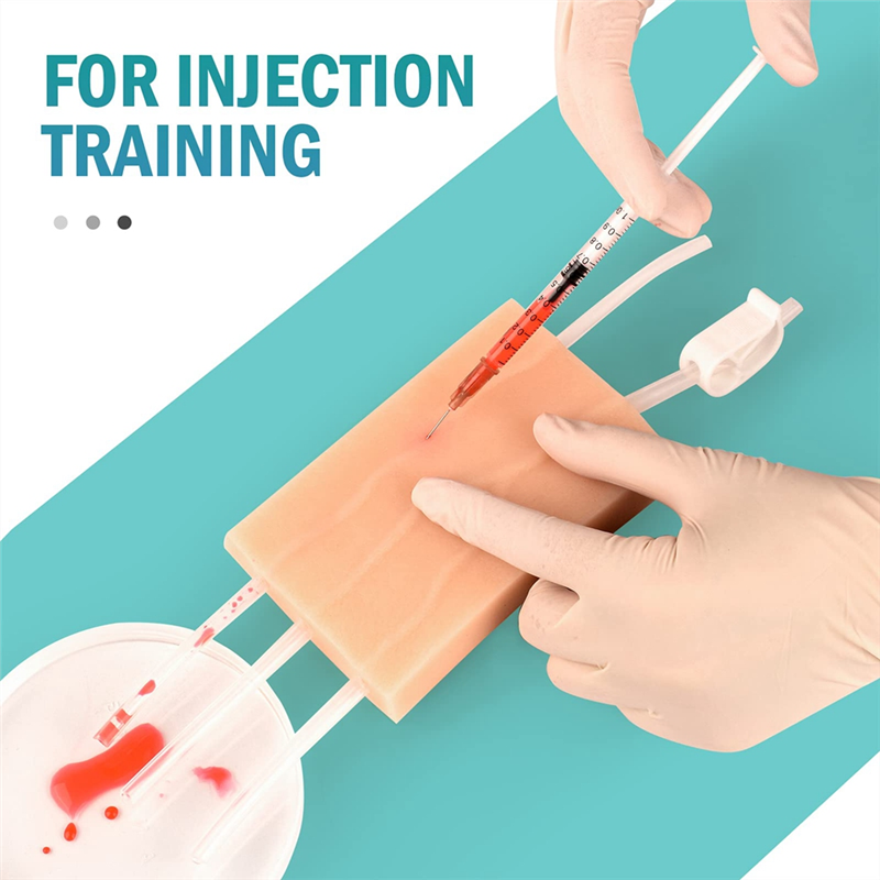 Insert Injection Training Pad with Simulated Striae and Raised Veins for Nursing Students Human Skin Module. 