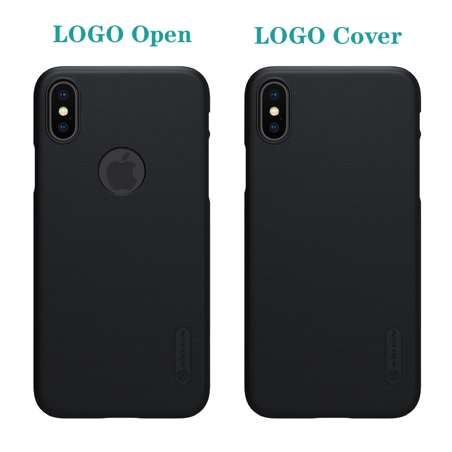 For iPhone X XS Case Cover Nillkin Phone Case Super Frosted Shield Matte Hard PC Back Cover Black protector Case For iPhone XS. 