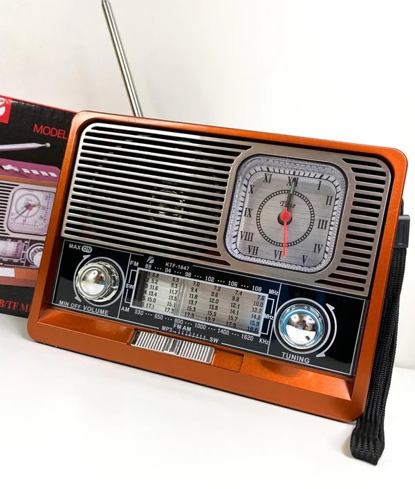 Ktf-1647 Portable Wireless AM FM SW 8 Band Bt Outdoor Home Radio Speaker with Flashlight Multi-function Mp3 TF USB Music Player. 