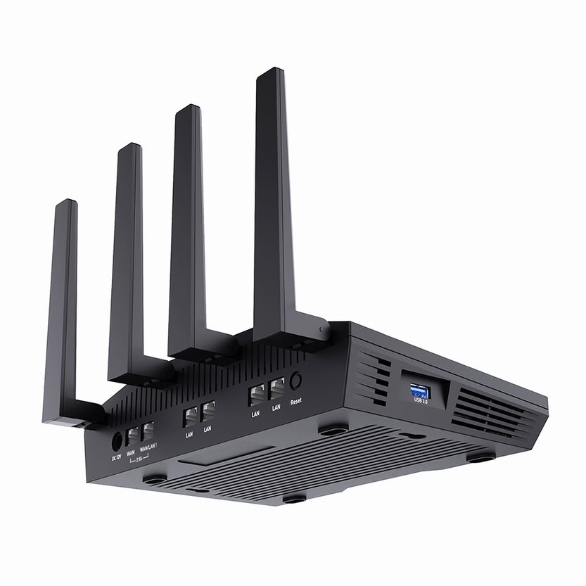 GL. Flint Flint 2 (GL-MT6000) ev ve ofis yönlendirici, 8-Stream Wi-Fi 6 teknolojisi,,, 2.5G Ethernet portları, ebeveyn kontrolü. 