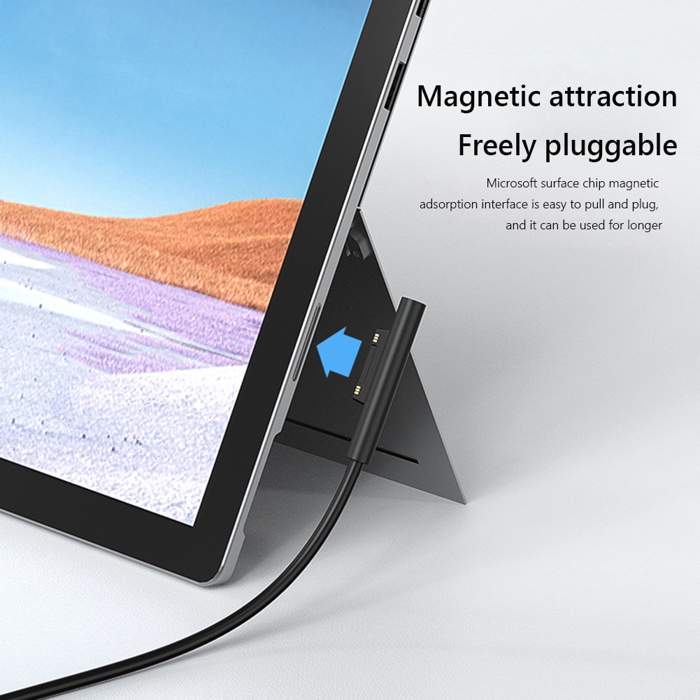 Fast Charging USB C Power Supply for Microsoft Surface Pro 3 4 5 6 Charger Cable. 