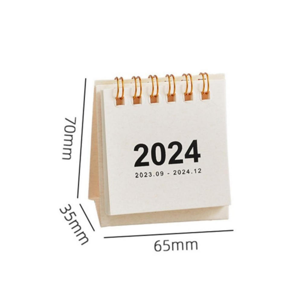 2023-2024 Mini Desk Calendar Ins Creative Pocket Portable Dual Daily Scheduler Table Planner Desktop Paper Decorations. 