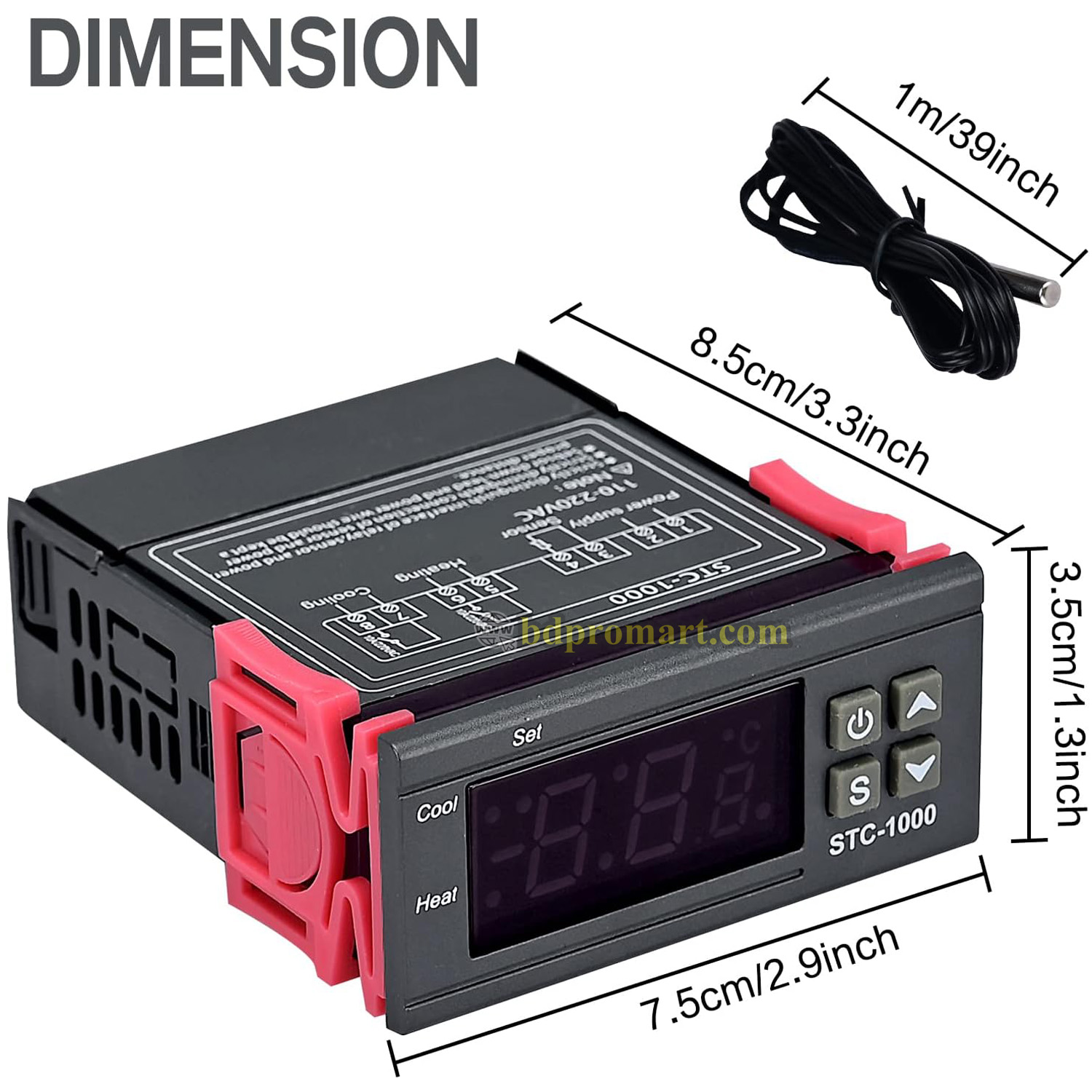 220V STC-1000 Digital LCD Temperature Controller Sensor for Poultry Farm Aquarium Hatching Seafood machine electronic Thermostat Control. 