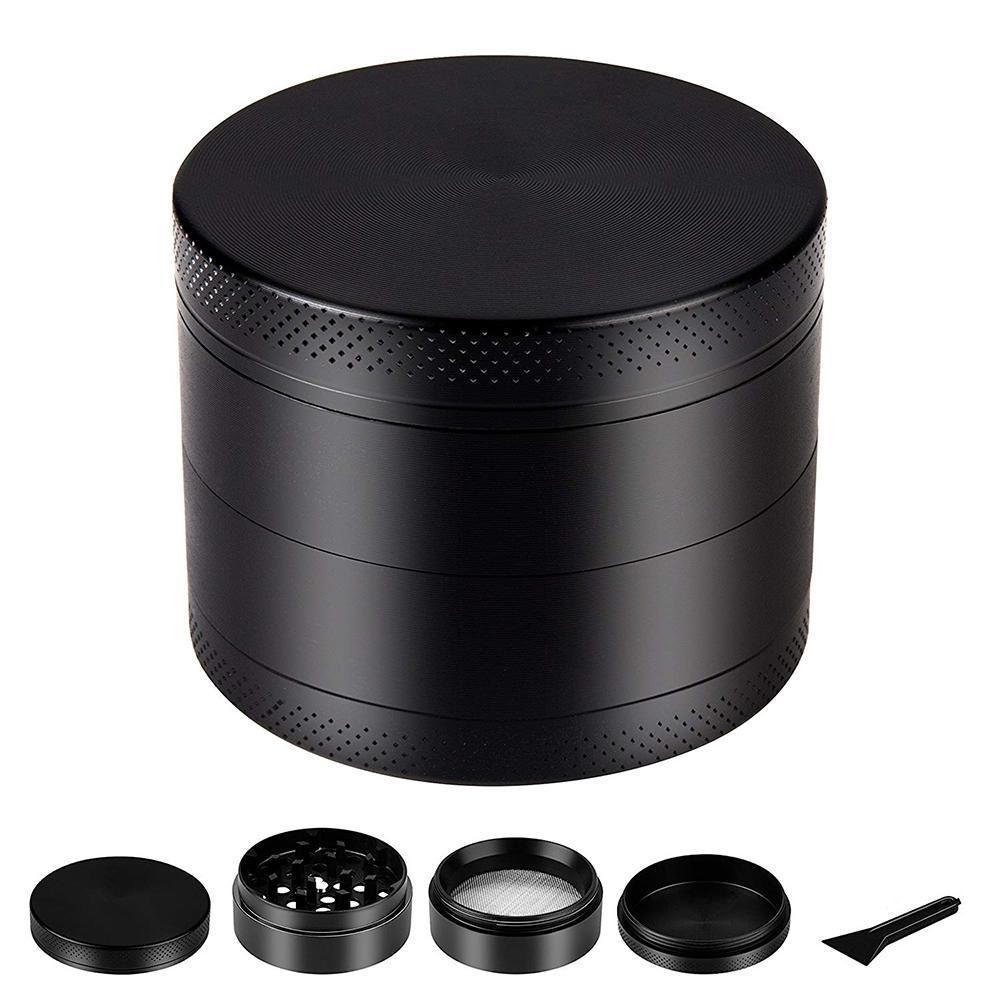 Goglor Spice Herb Grinder, 4 Piece Grinder with Pollen Scraper, Vancens Upgraded Version Zinc Alloy Crusher with Razor-sharp Teeth
