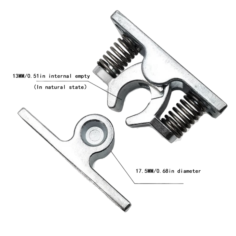 1Pcs Spring Loaded Door Easy Lock Door Easy Lock Aluminium Alloy Door Easy Lock Stop Catch Release Clamp Double Roller Catch (Mp-4). 