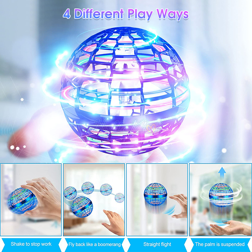 HelloKimi F-lying Ball Spinner T-oy Mini Hand C-ontrolled 360° T-oys Fly Orb Rotating M-agic D-rone F-lying B-oomerang Balls for C-hildren. 