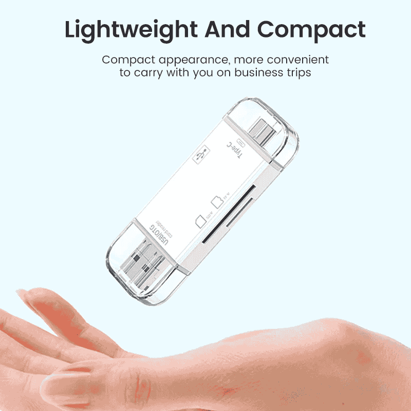 OTG Type C SD TF Card Reader 6 in 1 USB 2.0 Micro USB Flash Drive Adapter High-Speed Transfer Multifunctional Card Reader. 