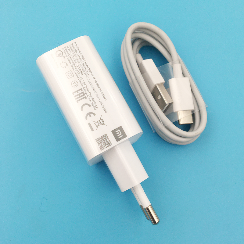 Original Xiaomi Charger 22.5W Fast Charge EU Power Adapter 1M USB Type C Cable For Redmi 12C 8 9 10 Pro 9s Mi 10 9SE POCO M3 X3. 