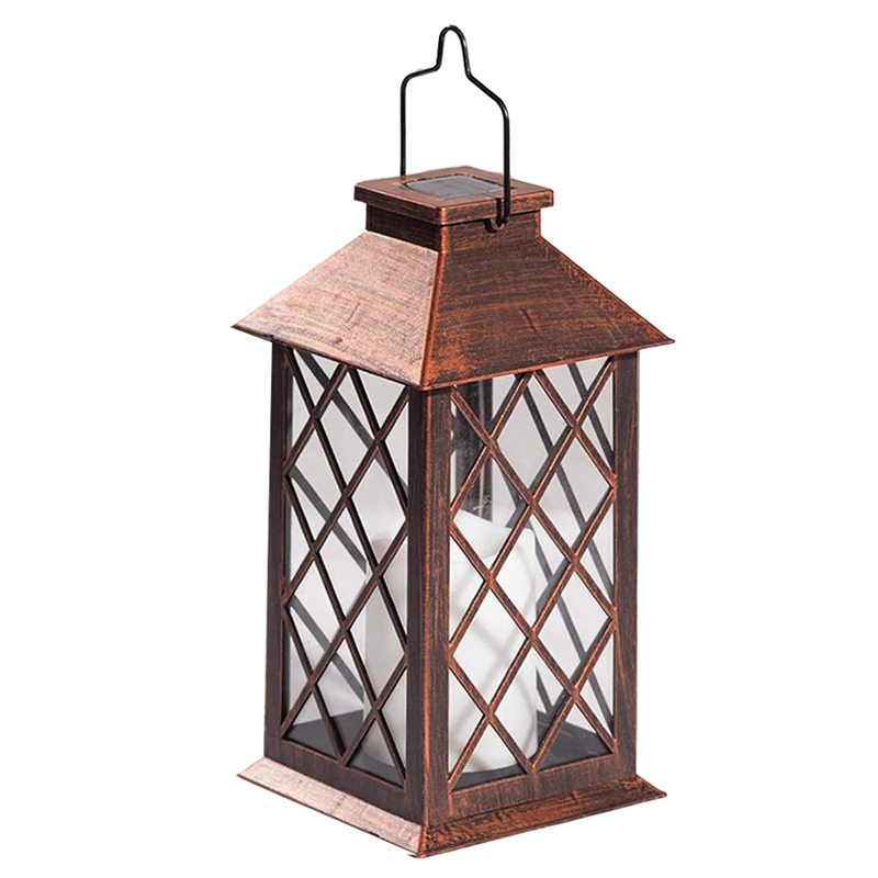 Solar Lantern,Hanging Lantern LED Flickering Flameless Candle Lights. 