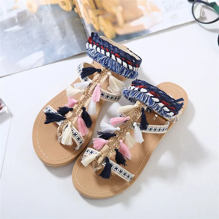 Flat tassel holiday online beach sandals