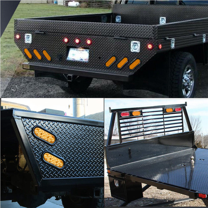6 Inch LED Set Edge Light Tail Lights Tail Light Turn Signal Light Brake Light Car Accessories As Shown. 