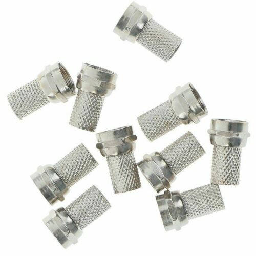 10 Pcs Connector Screw On Type For RG6 Satellite TV Antenna Coax Cable Twist-on - Hdmi Cable. 