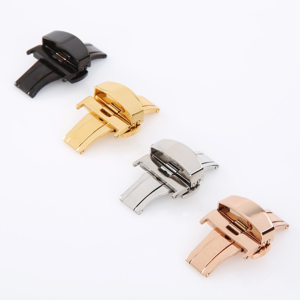 （NEW）Stainless Steel Flip Lock Butterfly Deployment Clasp Watch Deployant Buckle Watch Strap 16mm 18mm 20mm 22mm. 