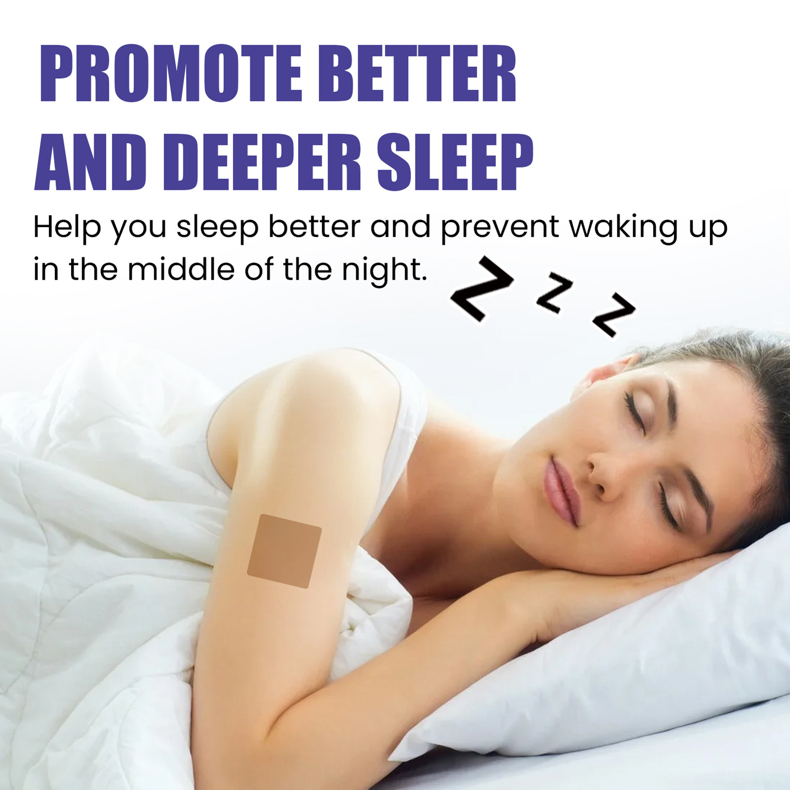 Sleep Support Patch Sleep Well with 48pcs Quick-acting Deep Sleep Patches Natural Comfortable Non-irritating Calm Sleep Patch. 