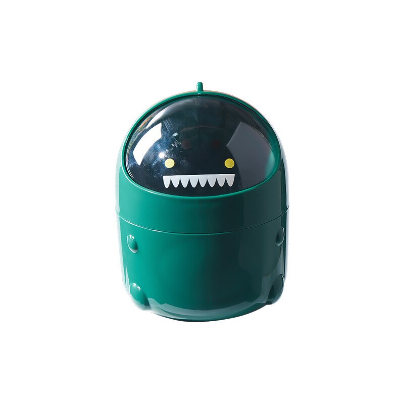 Little Dinosaur Trash Bin Trash Can Desktop Garbage Can Mini Flip Cover Storage Tube Home Office Creative Trash Can Wholesale. 