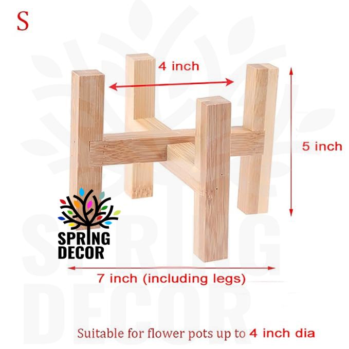 Plant Pot Holder Flower Pot Holde Bonsai Holder Rack Wood Stand SPPH01