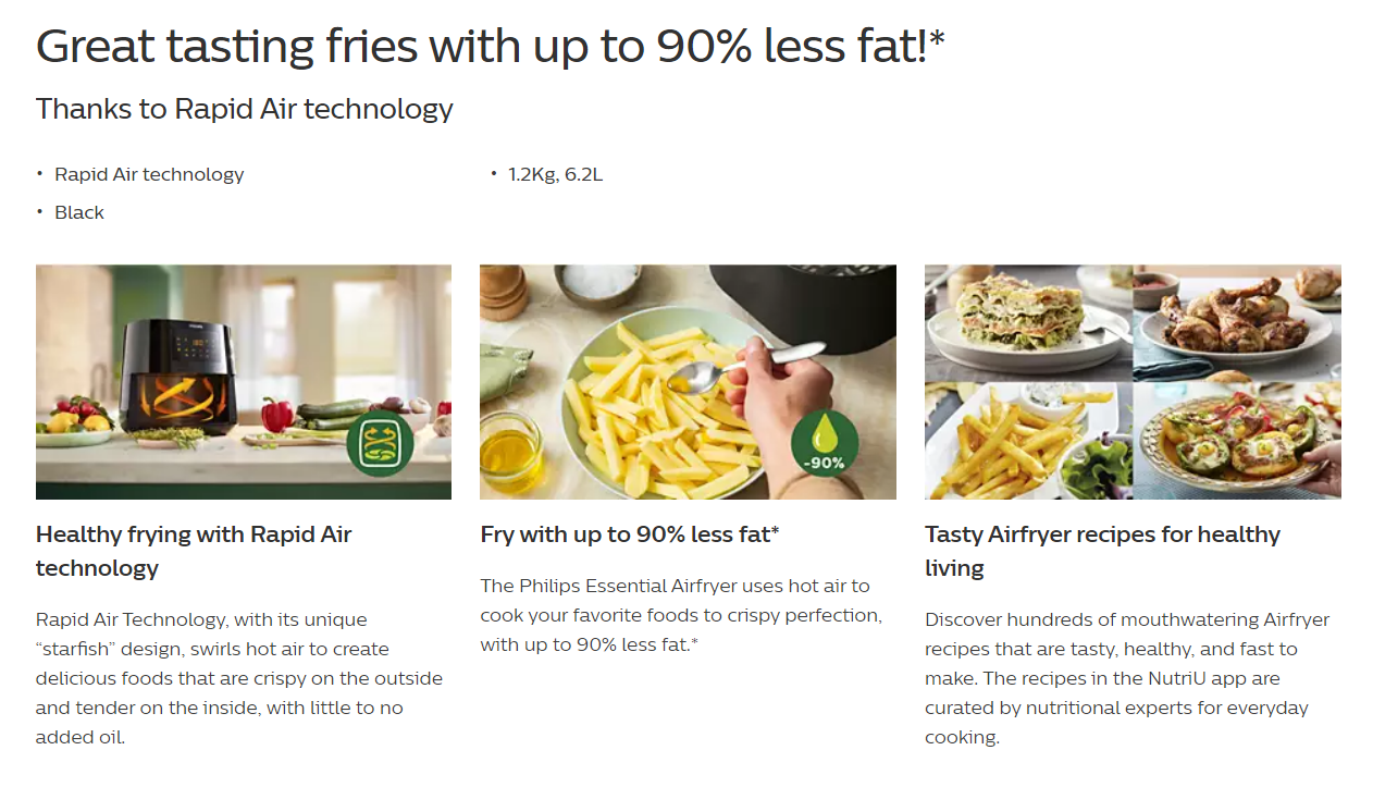 Philips HD9270/90 Essential Digital XL Air Fryer