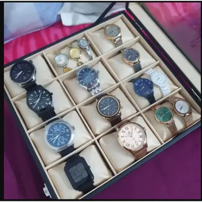 12 slot watch storage box and organizer for watch lover