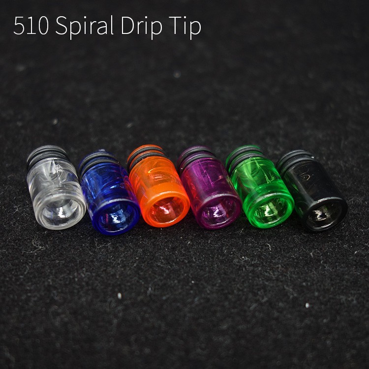 510 Drip Tip Spiral Nozzle Prevent Fried Oil Design Mouthpiece. 